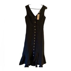 NWT black midi dress